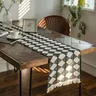 Table Linens with Tassel Tear Resistant Graceful Dining Table Runner Durable