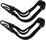 BESTOYARD 2Pcs Motorcycle Helmet Luggage Straps Elastic Tie Down Straps with Hooks for Secure Luggage Binding Fit for Electric Bike Helmets High Elasticity Durable Rubber