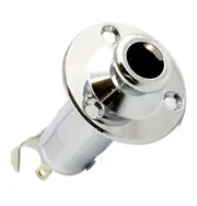 GT Takamine Style Stereo Endpin Jack Socket in Chrome Finish (Pk-1)