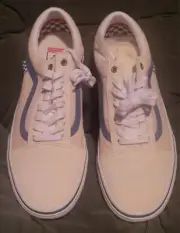 VANS Skate Old Skool Raw Canvas Blue White Men's 12 New In Box