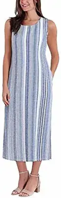 Briggs Womens Linen Blend Dress Size Small