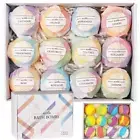 12 Pieces Women Scented Bubble Bath Salt Essential Balls Set Kit