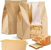 MAQIHAN 24PCS Bread Bags for Homemade Bread - Sourdough Bread Bags Brown Paper Sourdough Storage For Gifting Bread Packaging Sour Dough Loaf Bags Disposable Artisan Boule Bread Bags Bread Loaves Bags