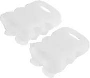 2pcs Mini Keychain Charging Valve Cover Bonnet Boxed Breadboard Thickened Anti-slip Chain Rv Spool Valve Cover Heavy-duty Jumper Car White