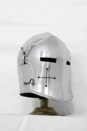 Medieval Barbuta Helmet Knight Templar Crusader Armor Comfortable for LARP