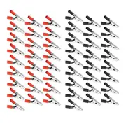 50Pcs Electrical Test Clamps Metal Alligator Clips Miniature Taeting Tool