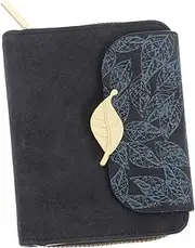 [Healeved] Compact PU Leather Zipper Clutch Wallet Design for Cards Coins Keys Lightweight Travel Purse Classic for Everyday Use