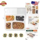 40 Pack BPA-Free Meal Prep Containers - 4 Compartment, Microwave Safe Bento Box