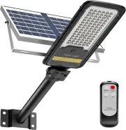 Foco Solar De Calle 15000mAh 120W LED Lampara Alumbrada Para Exterior Con Sensor