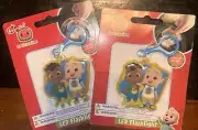 Set Of 2 Cocomelon Portable Clipable LED Keychain Flashlight Ages 6+