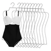 Bathing Suit Hangers Bikini Display Lingerie Wire Hangers Full Body 10 Silver