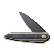 WE KNIFE Black Void Opus 2010C Knife Black 20CV Carbon Fiber Bronze Titanium