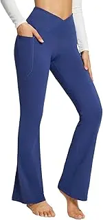 [Generic] Flare Leggings for Women Workout Yoga Bootleg Work Pants Trendy Casual Cross 2024 Fall Outfits