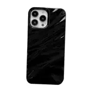 Caseative for iPhone 13 Pro Max Case,Water Ripple Pattern Curly Wave Black
