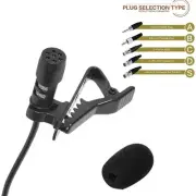 Black Lavalier Lapel Microphone 3.5mm XLR 3-Pin XLR 4-Pin For Wireless System