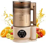 Nut Milk Machine, Soy Milk Maker, 1500ml Multifunctional Electric Juicer with Soundproof Cover, 48db Quiet Design, Automatic High-Temperature Cleaning Use for Smoothies Corn Juice Soy Milk