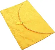 TEMPNAP Brocade Storage Pouch for Buddhist Scriptures Ethnic Style Bag with Chinese Knot Closure Portable Jewelry present Organizer Classic Dragon Pattern for Small Items