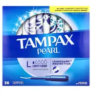 Tampax, Pearl, Light, Unscented, 36 Tampons