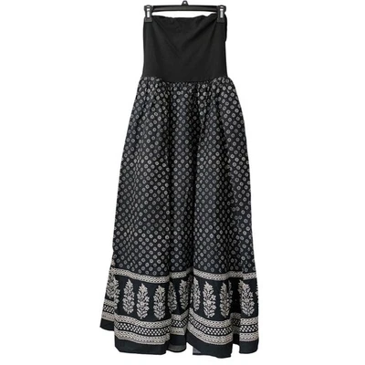 J. Crew Strapless Mixy Dress in Block Print Size L Black Print NWT $140 CJ392