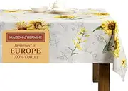 Maison d'Hermine Table Cloth Rectangle Table 100% Cotton 60 x 90 Inches Tablecloth Reusable Decorative Everyday Use for Dining Room, Farmhouse, Home, Party, Festive & Wedding Spring Summer - Candice