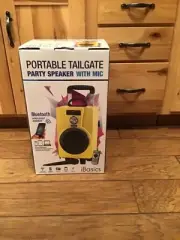 NEW iBASICS Portable Bluetooth Tailgate Party Speaker w/ Mic, SD Card Support