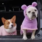 Dog Cat Bathrobe Towel Microfibre Bath Robe Drying Super Absorbent Robe Pet Coat