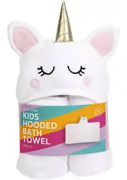 NEW SunnyLife Unicorn Kids Hooded Bath Towel in White - SALE