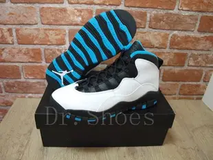 【Dr.Shoes 】 Nike Air Jordan 10 Retro Powder Blue GS AJ10 女鞋(白黑藍)喬丹10代 310806-106