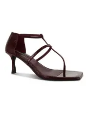 [Senso] Ebbie T-Bar Heeled Sandals in Wine