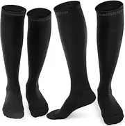 Cambivo 2 Pairs Compression Socks for Men and Women(20-30 mmHg), Compression Stocking for Swelling, Nurse, Flight