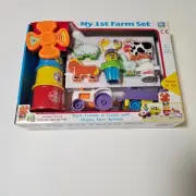 New Baby Toy Fun Time My 1st Farm Set Farm Tractor & Trailer 18+ Months Old