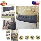 Large Headboard Wedge Pillow - Soft Velvet Bed Rest Cushion with Removable Cover