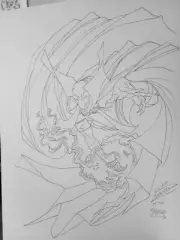 Spawn 11x17 ORIGINAL PEN & INK ILLUSTRATION by Luke Kororolowicz