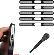 Pack of 6 Dustproof Mesh Stickers, Anti-Dust, Integrated Protection Speaker and Charging Port, Earpiece Speaker Mesh, USB-C Dust Protection, Applies to Most Mobile Phone Models on The Market