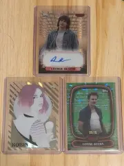 2025 TOPPS HIGH TEK STRANGER THINGS 3 Card Lot- Jonathan Auto, Robin, Lonnie SSP