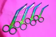 NEW set of 4 O.R NURSES LISTER BANDAGE SCISSORS Multi Rainbow Color medical inst