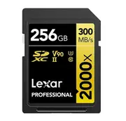 Lexar Professional 2000x 256GB SDHC/SDXC UHS-II Card GOLD Series 256GB C10, UHS-II (U3), V90, up to 300MB/s read, 260MB/s write LSD2000256G-BNNNG