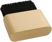 CALLARON 1Pc Salon Barber Hair Removal Duster Brush Khaki Neck for Hairdressers Easy Hair Removal for Neck Ears Face Durable Handle for Salon Home Use
