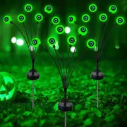 2Pcs Solar Eyeball Lights Solar Powered Halloween Decorations Swaying Light for Yard Garden Decor
