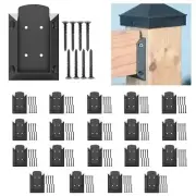 20 Pcs Deck Railing Brackets Connectors for 2x4 Railing Wood Post with Screws