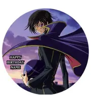 Code Geass edible image ICING cake topper Anime personalised decoration round