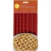 Wilton Silicone Pie Crust Impression Mold - Braid Rope Pearl