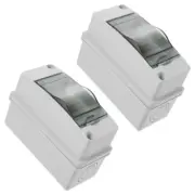 2 Pcs Distribution Protection Box Weatherproof Junction Electronic Circuit Case