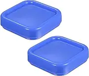 HARFINGTON 2pcs Magnetic Pin Cushion Square Plastic Magnetic Sewing Pin Holder Storage Case Needle Cushion Tool for Sewing DIY Projects, Blue