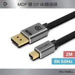 【8%點數】POLYWELL MDP TO DP轉接線 2米 8K60HZ 多螢幕 工作站顯卡 影音轉接 寶利威爾 台灣現貨【限定樂天APP下單享點數回饋】