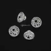 6 Sterling Silver Filigree Bead Cap ap. 6mm #97886
