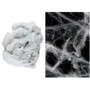 White Stretchy Spider Web Decoration 220g