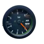 MANUAL AIR METER 0-10 BAR 60mm DIAL 12 VOLT GAUGE METER