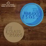 Class of 2024 Cookie Cutter and Embosser - 7.5cm Round