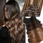 Clip in Hair Extensions 100% Remy Human Hair Extensions 8 Pieces Wefts Full Head